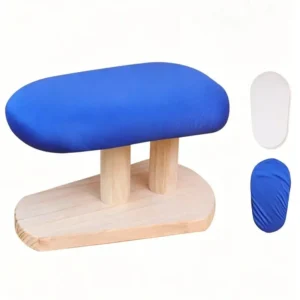 Wooden Ironing Ham With Sponge Cover | Sky Blue For Garment Collar & Waist Irontemperature & pressure resistant for single iron head